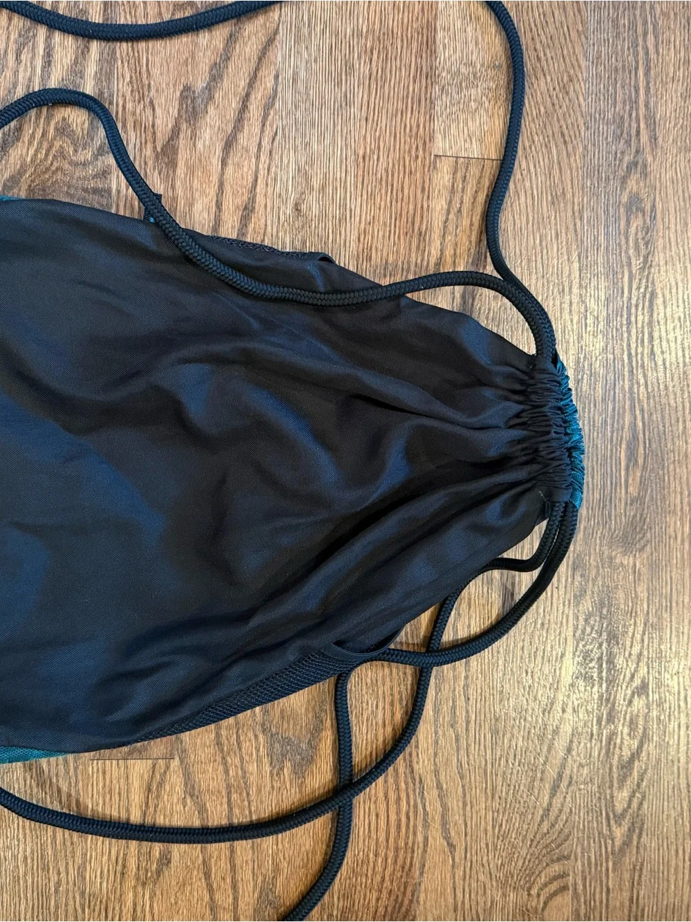 Adidas Dark Green and Black Drawstring Gym Bag